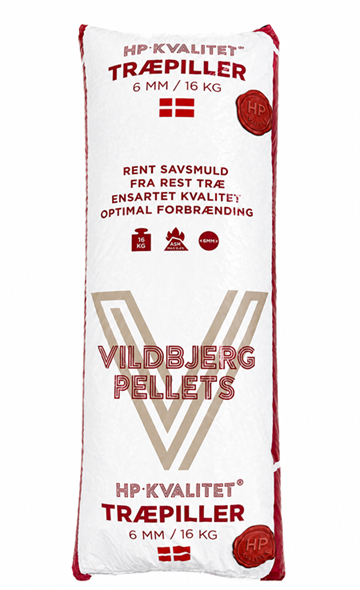 Vildbjerg Pellets 8 mm træpiller 16/896 kg